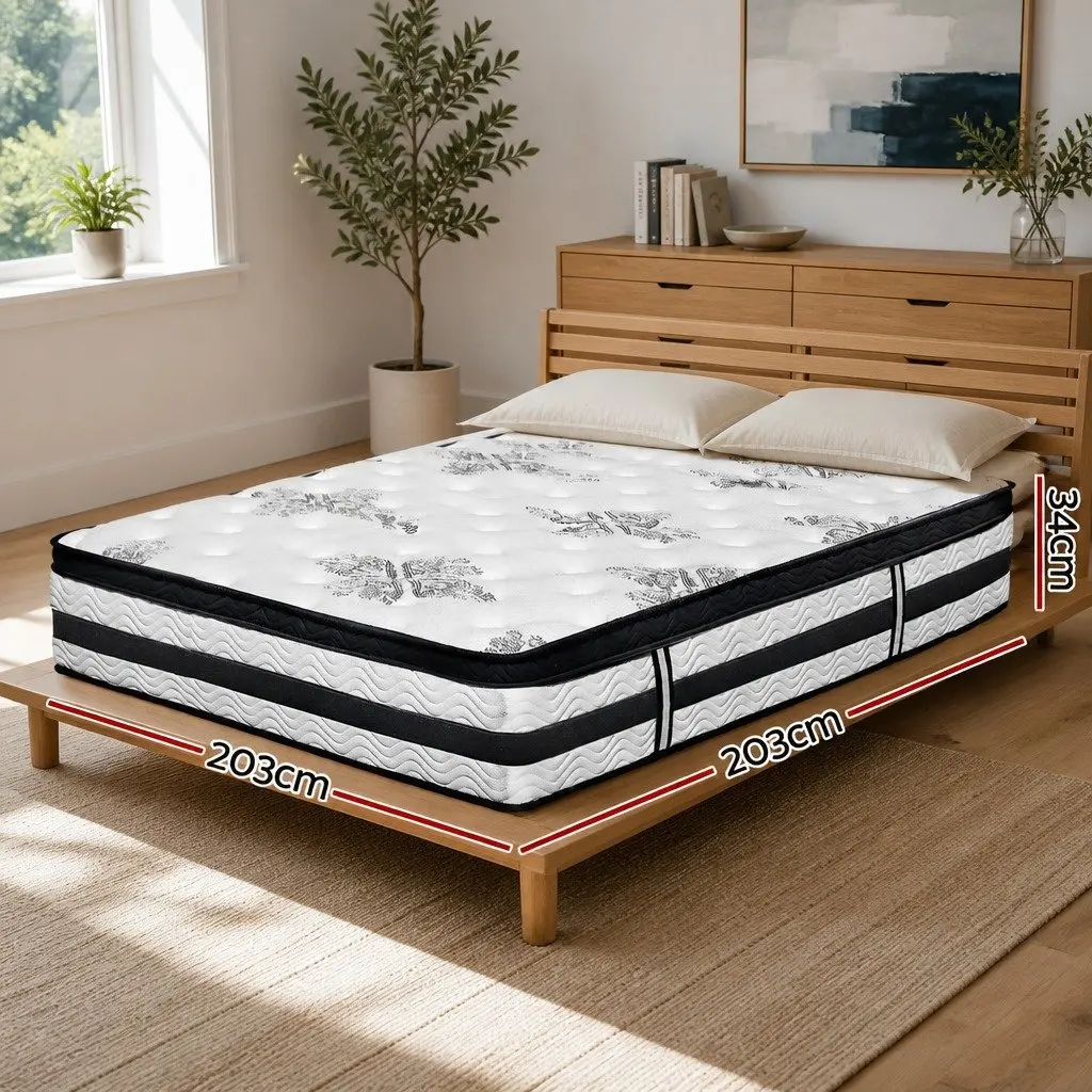 Super King Mattress Euro Top 34cm Medium Firm Support