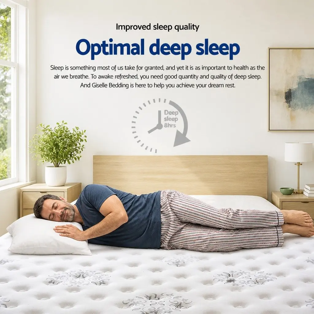 King Size Mattress 34cm Euro Top Cool Gel Memory Foam Medium Firm Support