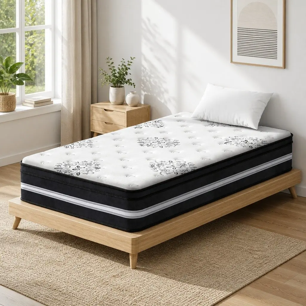 Single Mattress 34cm Cool Gel Memory Foam Medium Firm Support Euro Top Construction