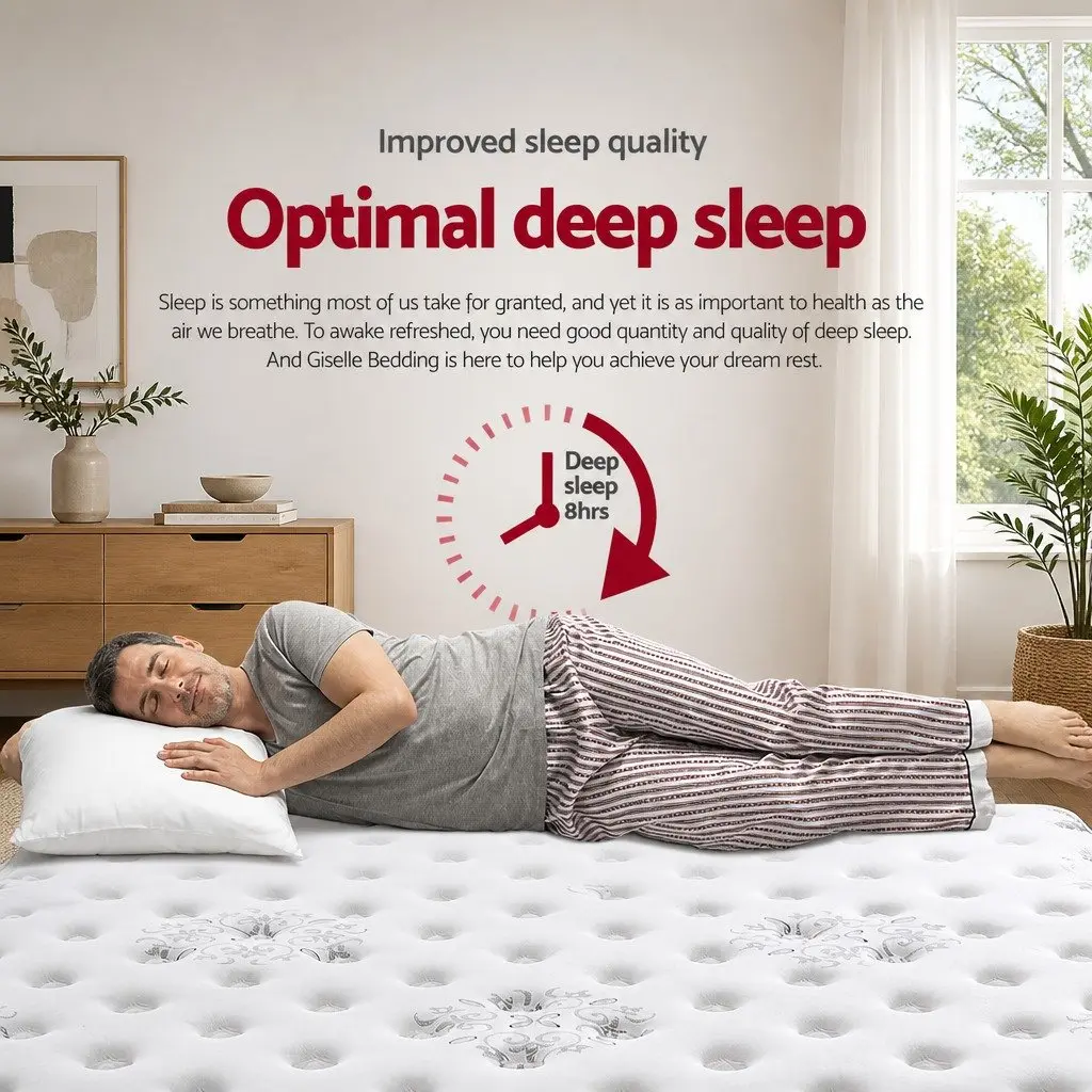 Single Mattress 34cm Cool Gel Memory Foam Medium Firm Support Euro Top Construction