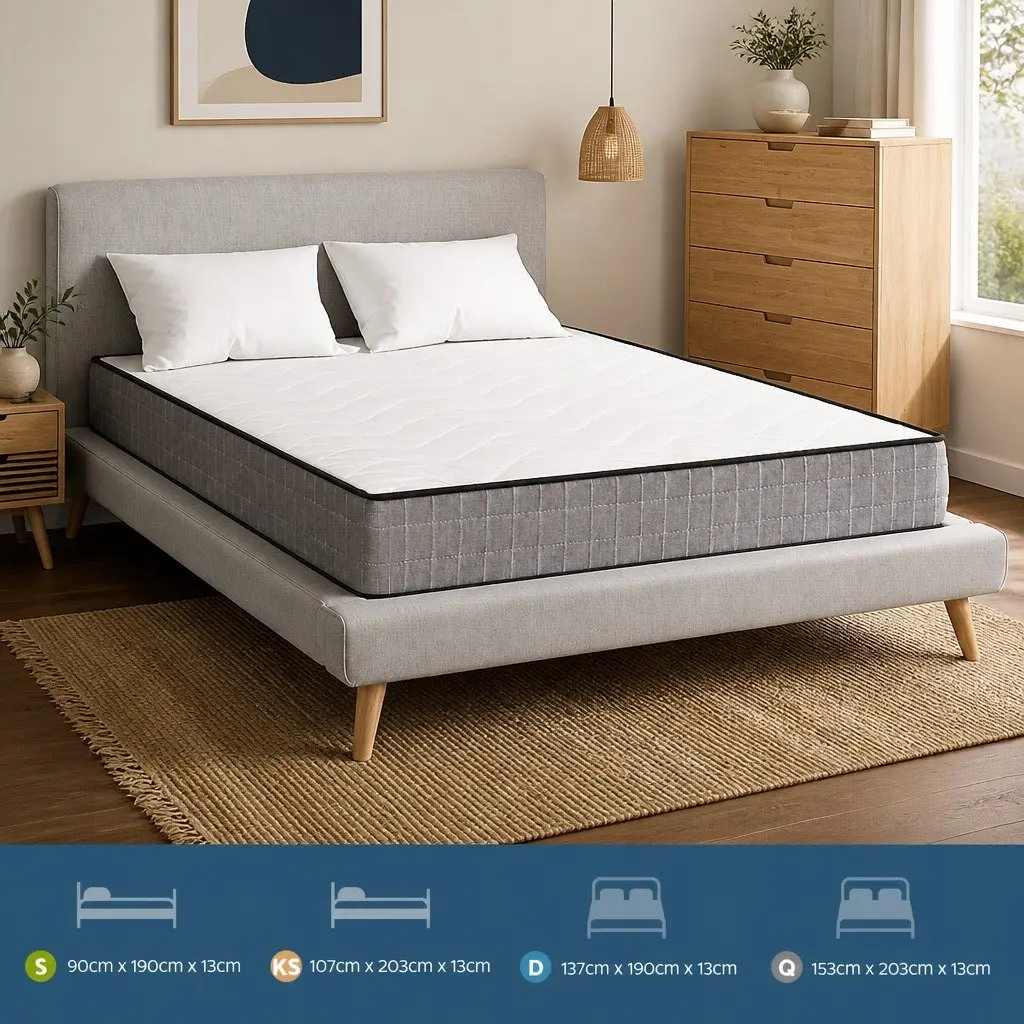 King Single Mattress 13cm Medium Firm
