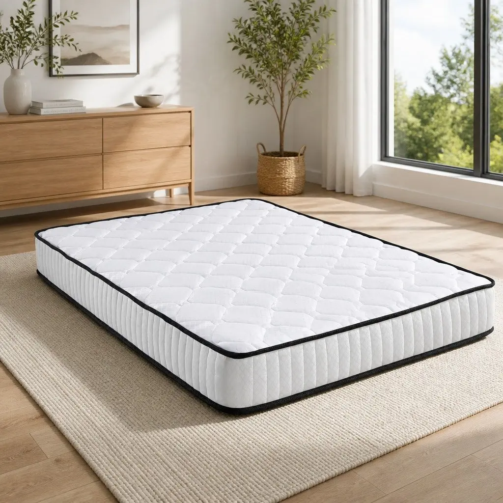 Queen Mattress Medium Firmness Pocket Spring Tight Top 21cm White
