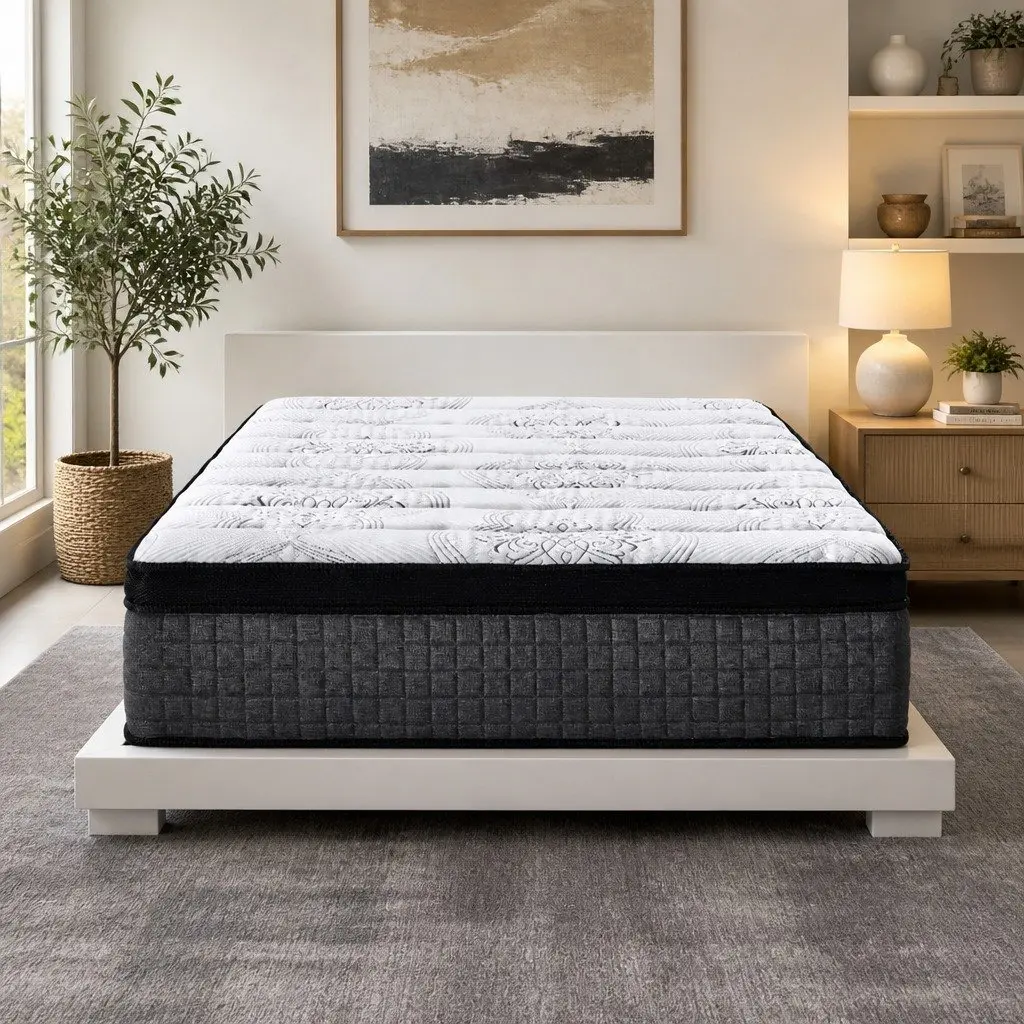 King Size Mattress for Bedroom 34cm Medium Firm Support with 9-Zone Pocket Spring System