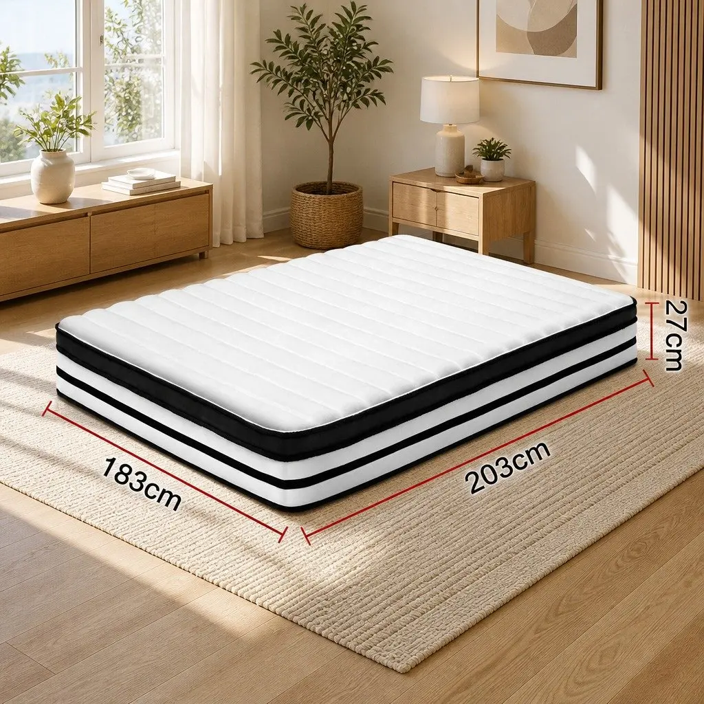 King Size Mattress Euro Top 27cm Medium Firmness for Sleep