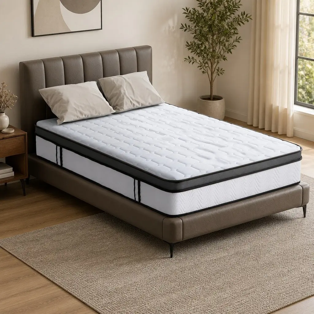 King Single Mattress 25cm Bonnell Spring Medium Firm Cool Gel Foam Support