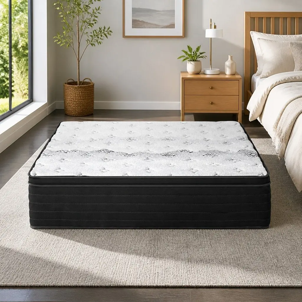 Double Mattress for Bedroom 32cm Extra Firm Pocket Spring Hypoallergenic Dust Mite Resistant