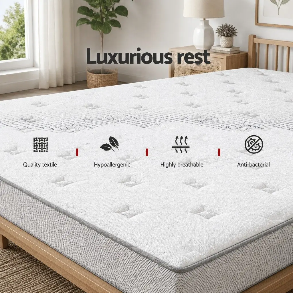 Queen Mattress 32cm Extra Firm Pocket Spring