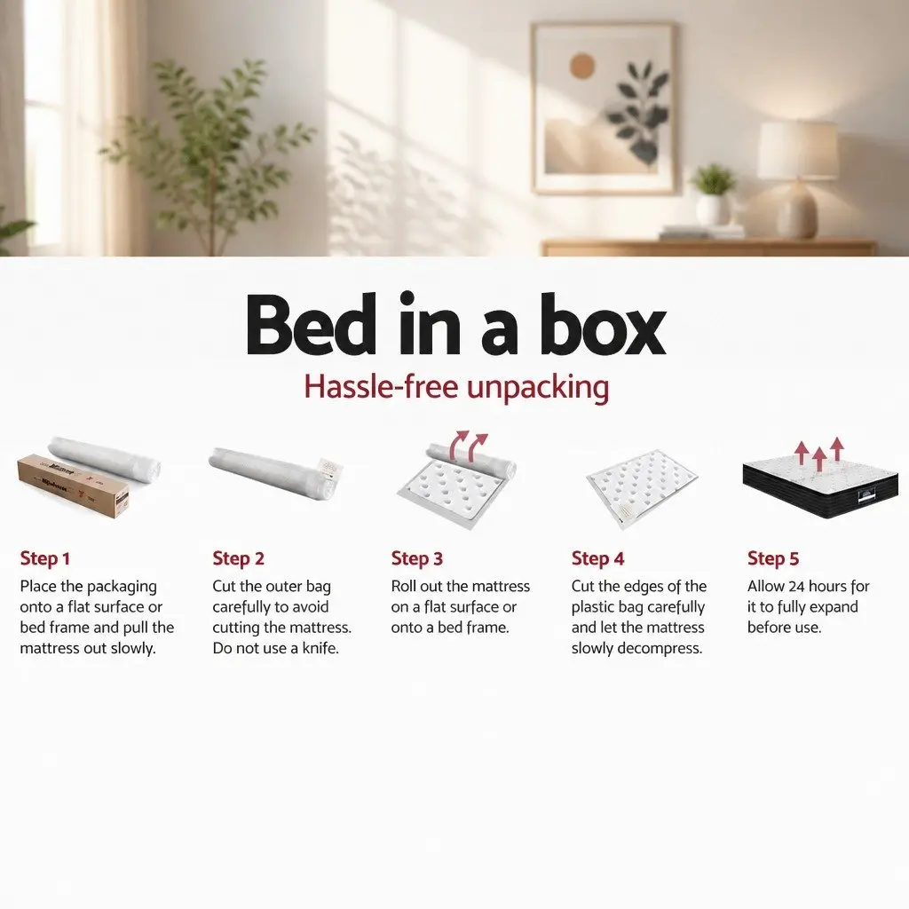 Queen Mattress 32cm Extra Firm Pocket Spring