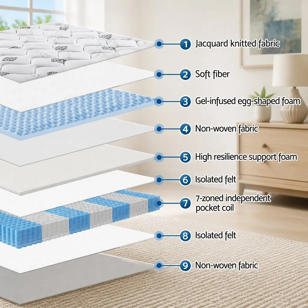 35cm Double Mattress with Pocket Springs