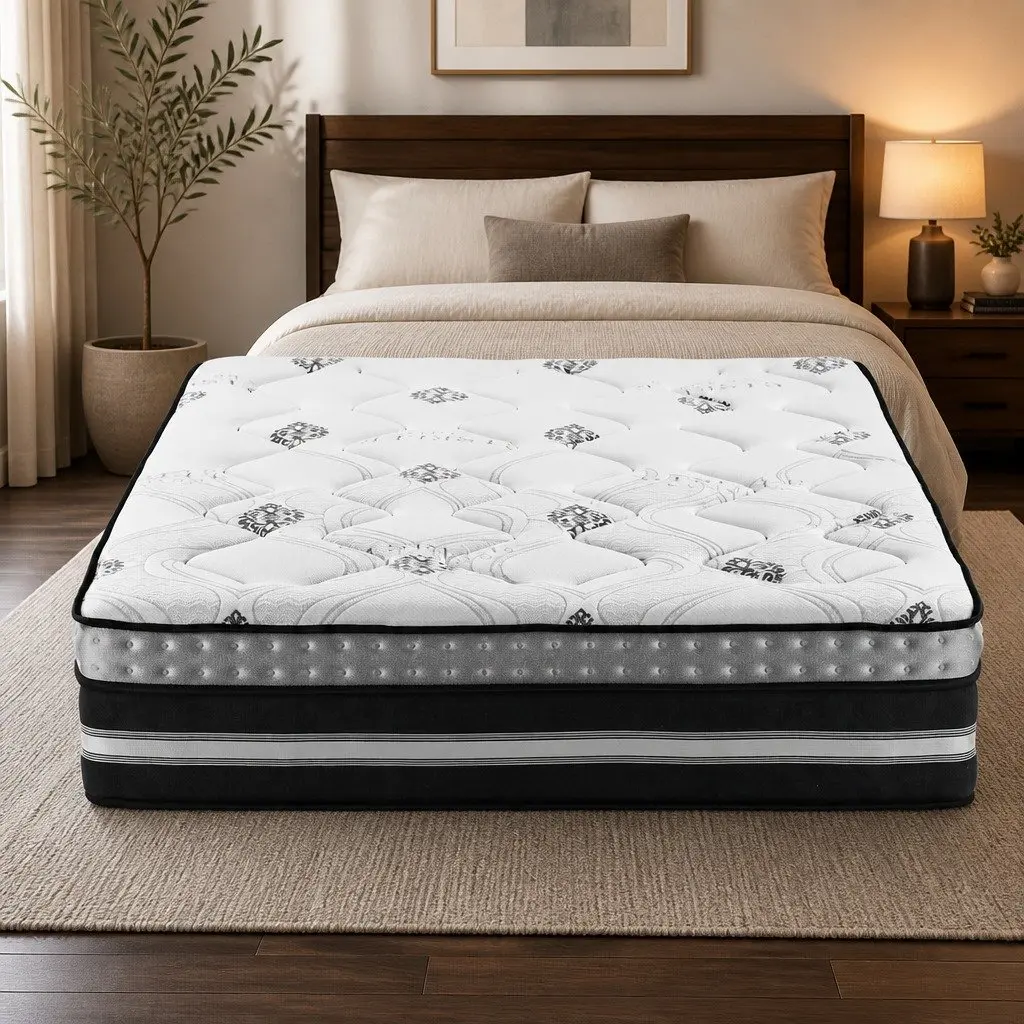 King Size Mattress 35cm Pocket Spring Gel Memory Foam Bed in a Box Medium Firm