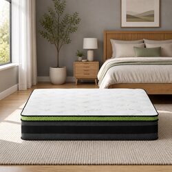 Queen Mattress 30cm Grey with Pocket Springs and Gel Foam