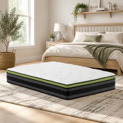 Single Mattress Cool Gel Memory Foam Pocket Spring 30cm Medium Firmness Grey