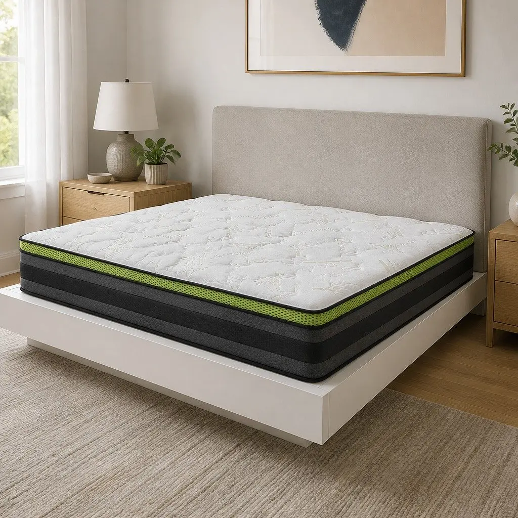 Single Mattress Cool Gel Memory Foam Pocket Spring 30cm Medium Firmness Grey