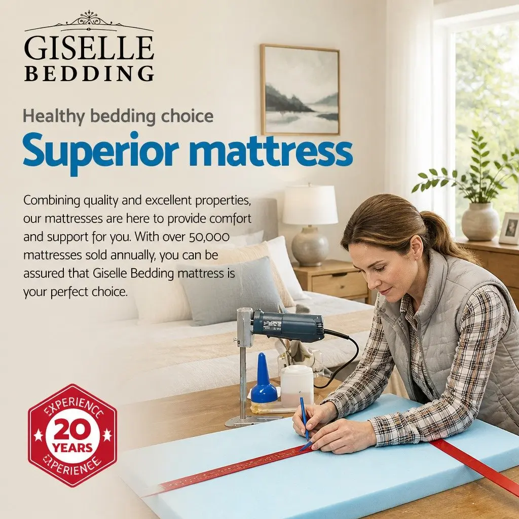 Single Mattress 34cm Thick Grey Medium-Firm Comfort Pocket Spring Bamboo Charcoal Euro Top