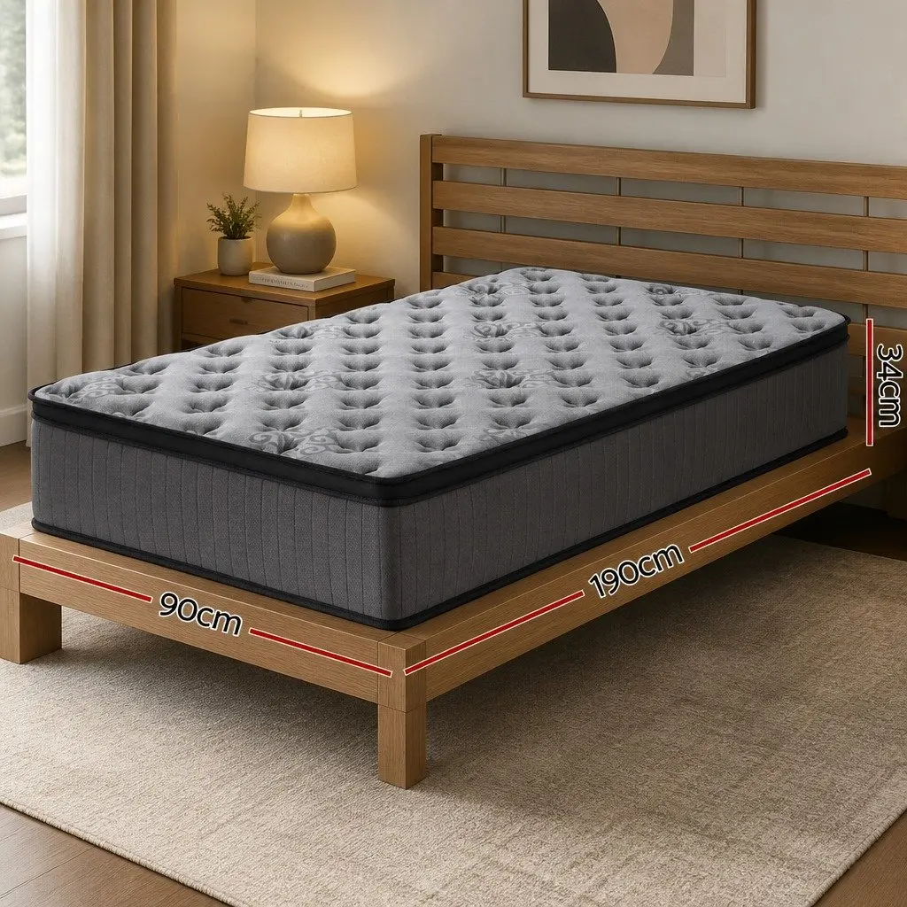 34cm Medium-Firm Pocket Spring Mattress