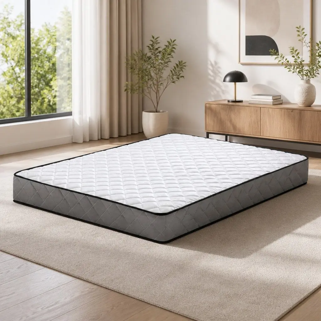 Double Mattress 16cm Bonnell Spring Firm Support Quilted Top Bed Sleep