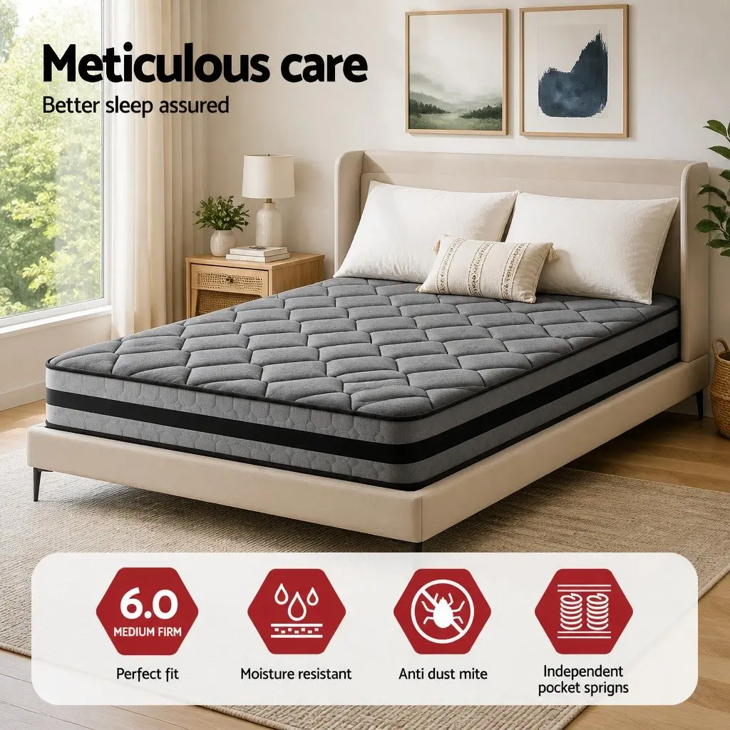 22cm King Size Pocket Spring Mattress