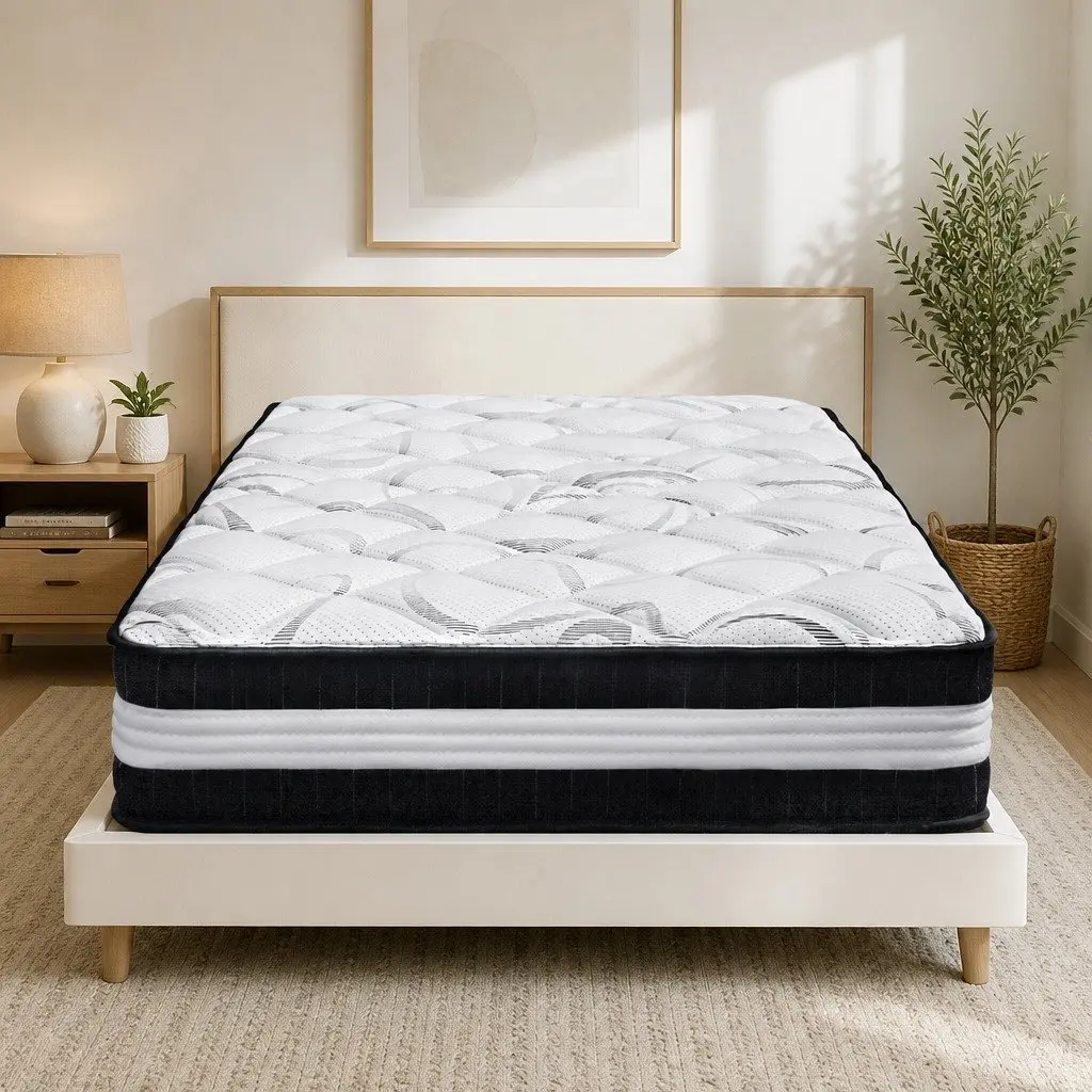 King Single Mattress Medium Firm 30cm Pocket Spring Support Hypoallergenic Breathable