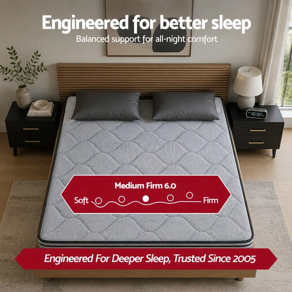 Queen 34cm Hybrid Pocket Spring Mattress