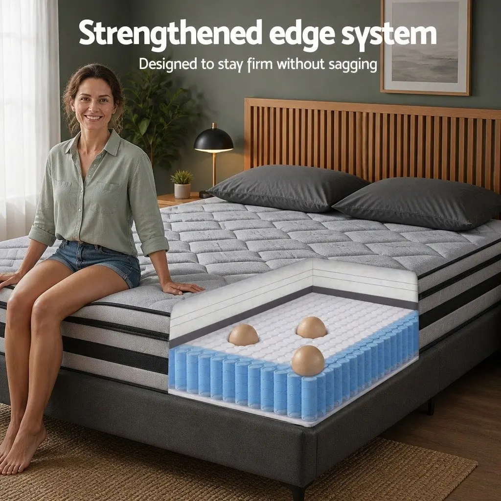 Queen 34cm Hybrid Pocket Spring Mattress