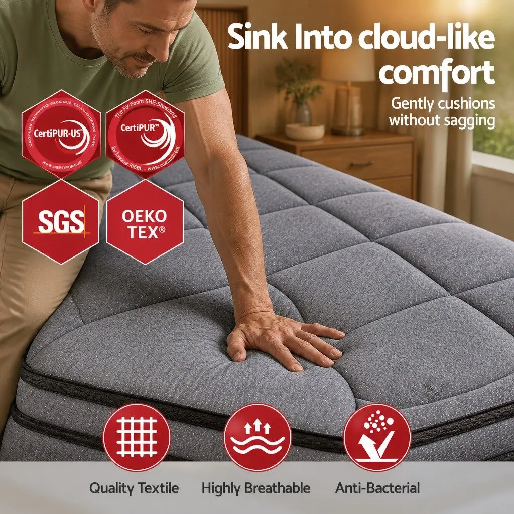 Queen 34cm Hybrid Pocket Spring Mattress