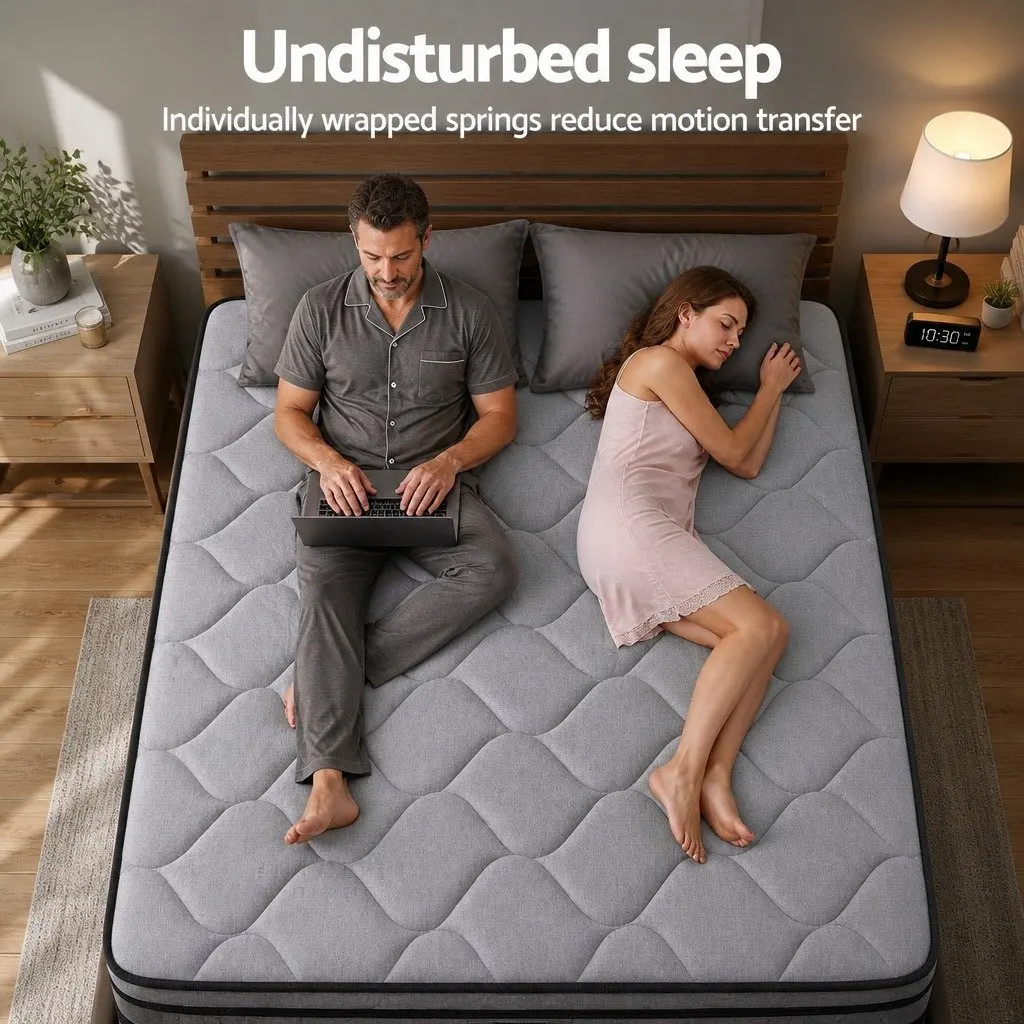 Queen 34cm Hybrid Pocket Spring Mattress