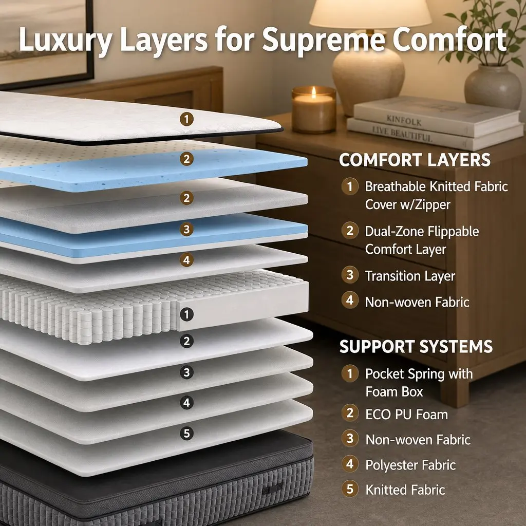 37cm Double Mattress with Gel Foam
