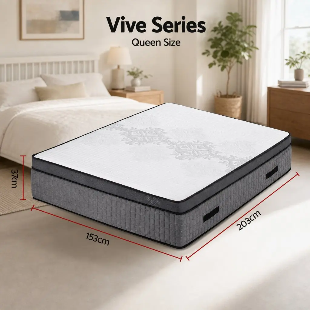 Queen Mattress Dual Zone Flippable Memory Foam 37cm