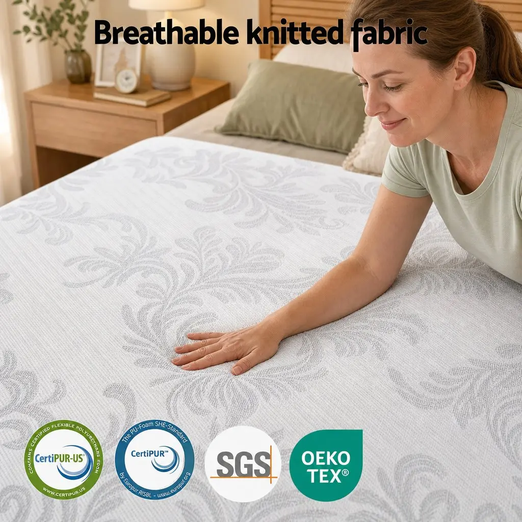 Queen Mattress Dual Zone Flippable Memory Foam 37cm