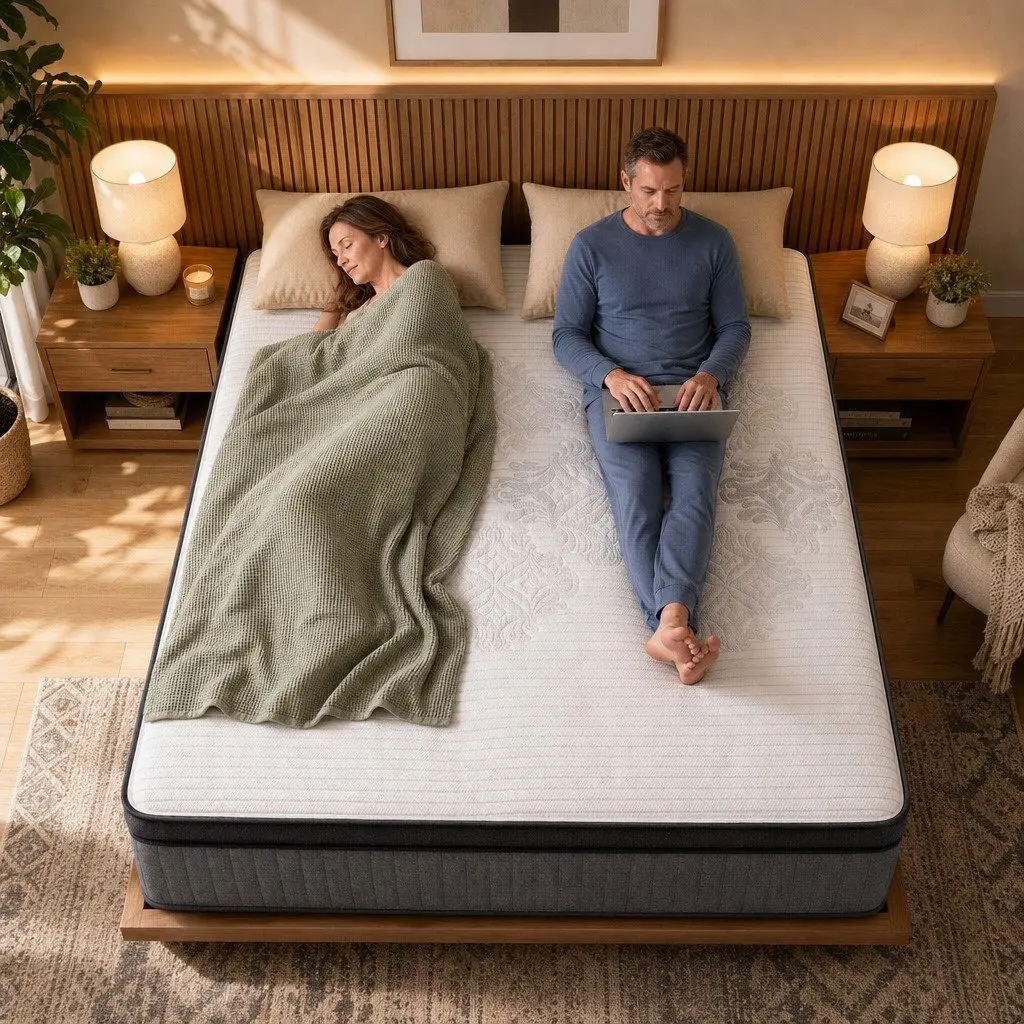 Queen Mattress Dual Zone Flippable Memory Foam 37cm