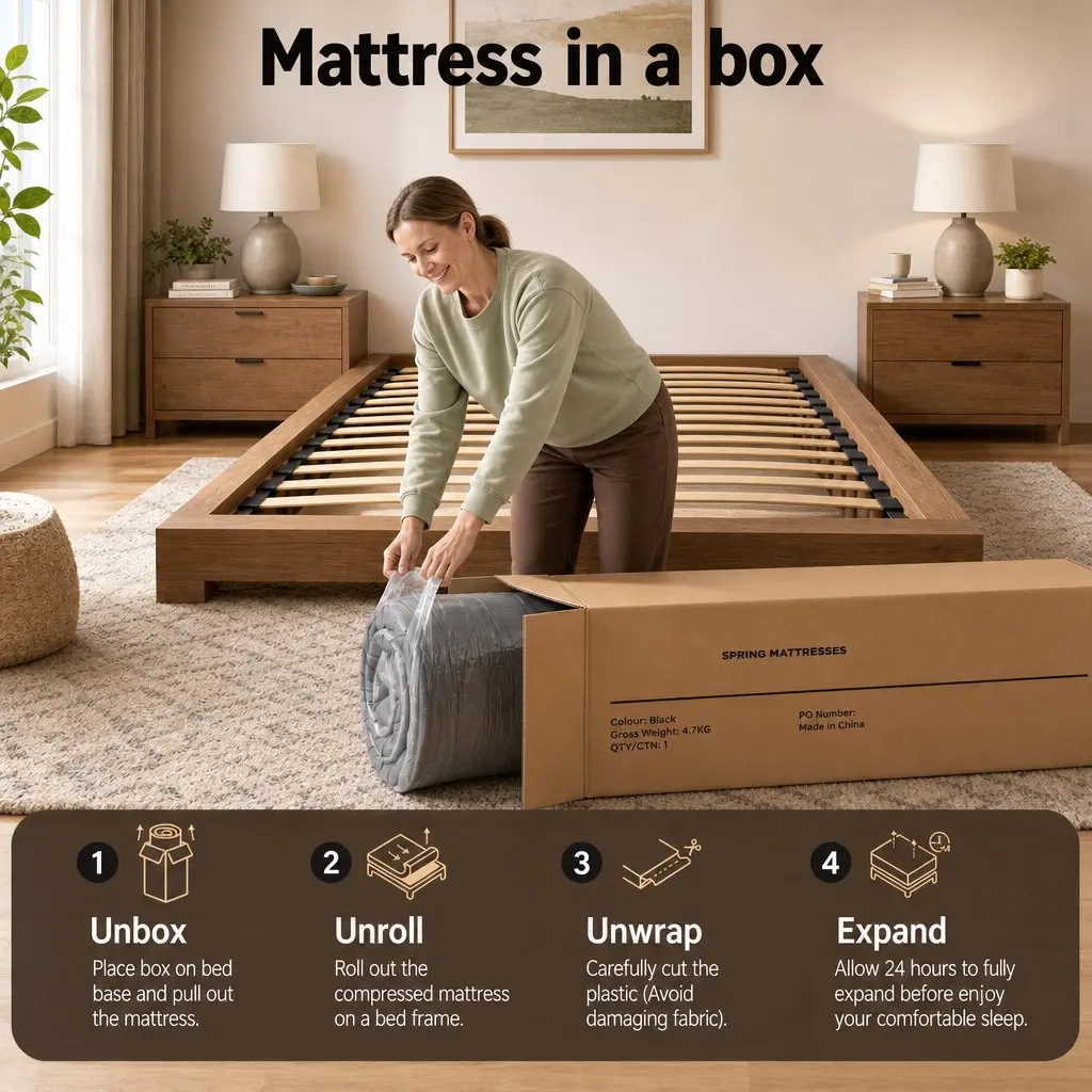Queen Mattress Dual Zone Flippable Memory Foam 37cm