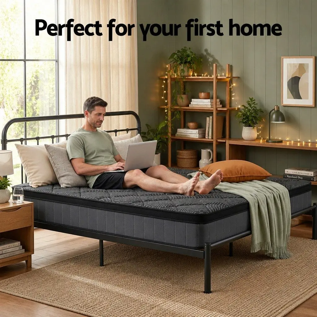 King Size Mattress for Bedroom 25cm Pocket Spring Latex Euro Top Medium Firm Support