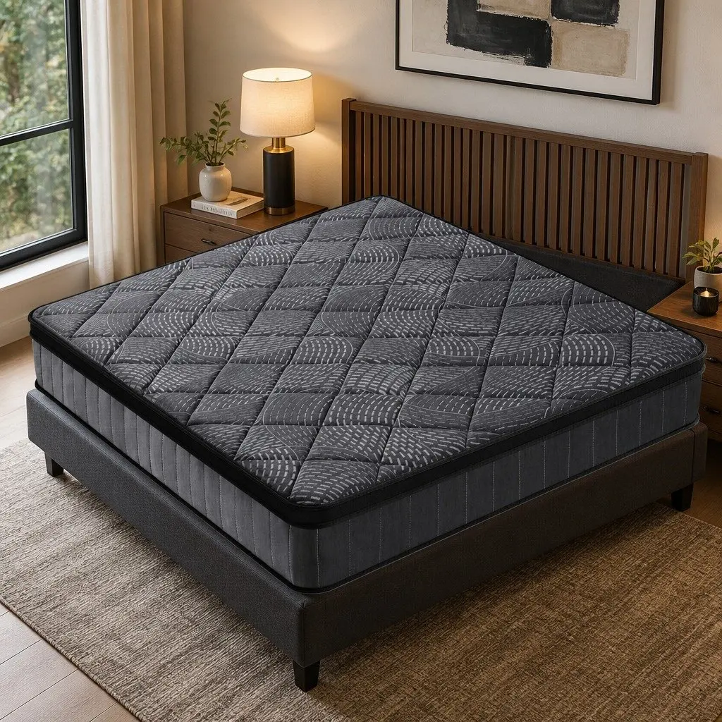 Queen Mattress for Bedroom 25cm Pocket Spring Latex Euro Top Medium Firm Support