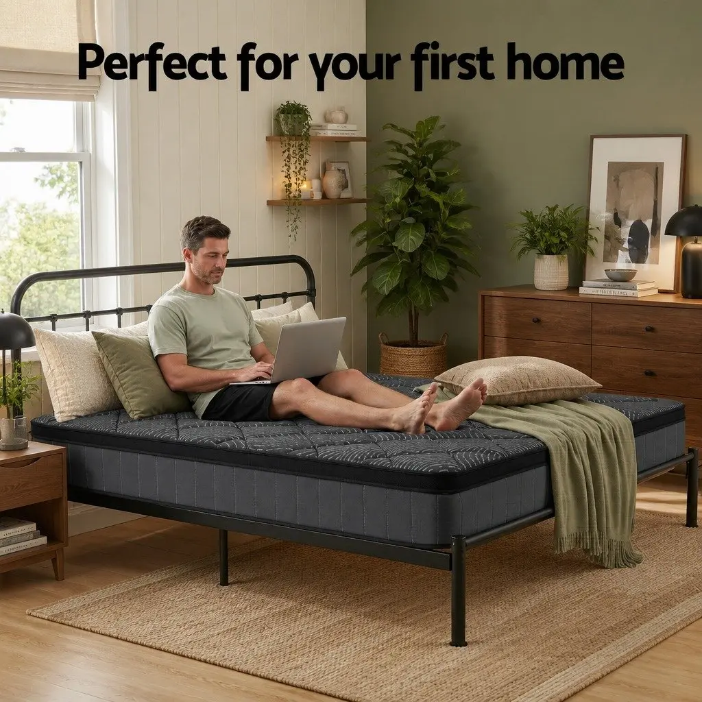 Queen Mattress for Bedroom 25cm Pocket Spring Latex Euro Top Medium Firm Support