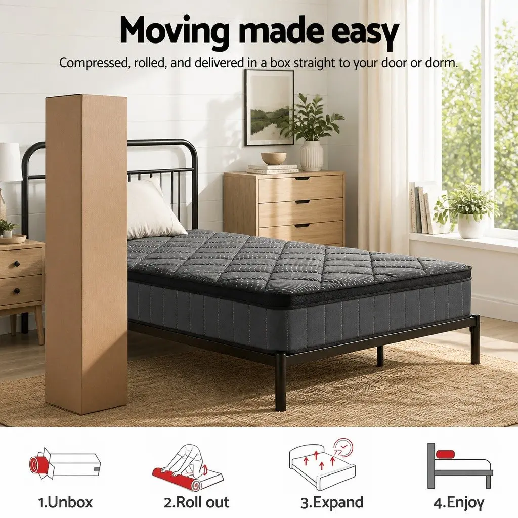 25cm Thick Pocket Spring Latex Single Mattress