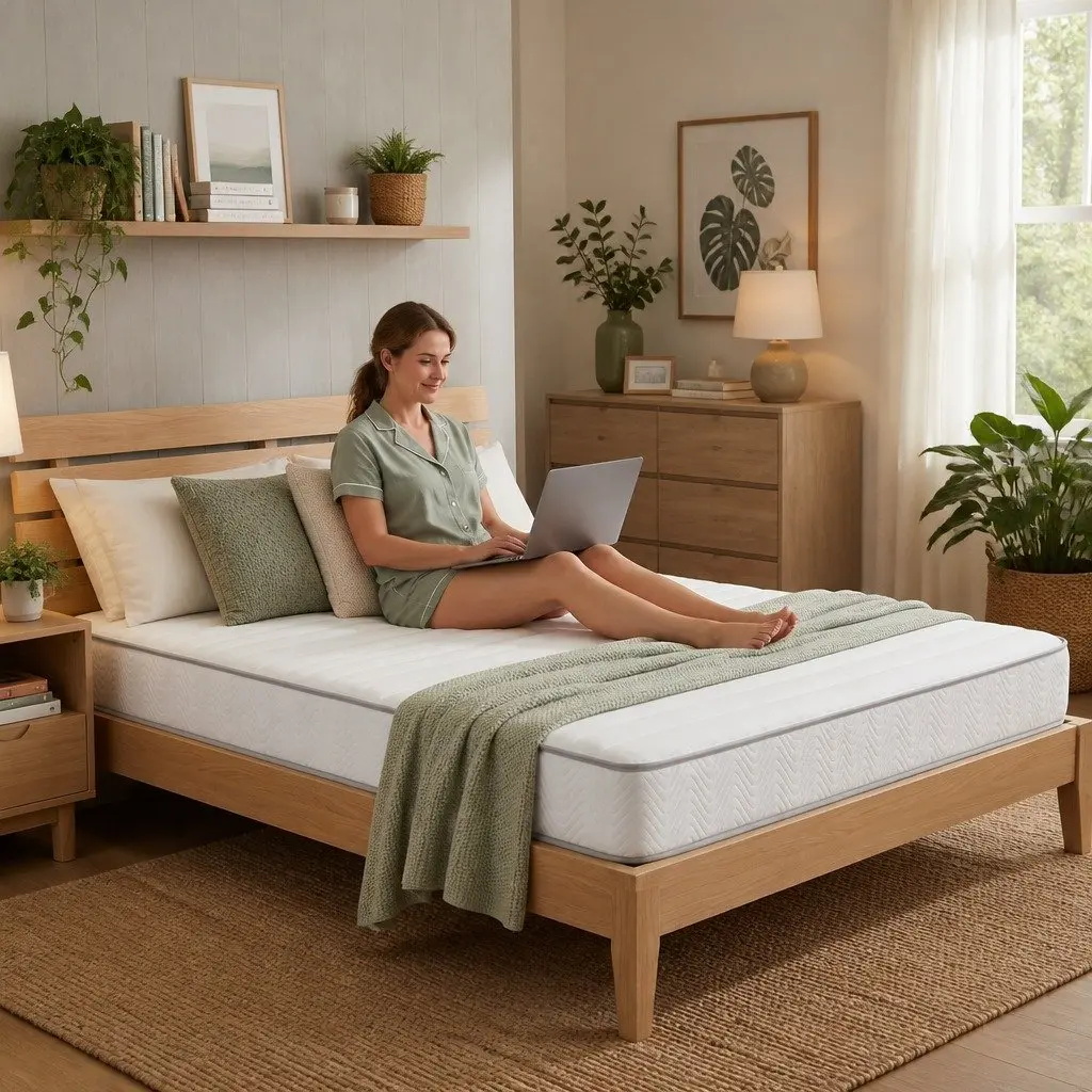 King Size Mattress 20cm Tight Top Medium Firm Pocket Spring Egg Crate Foam