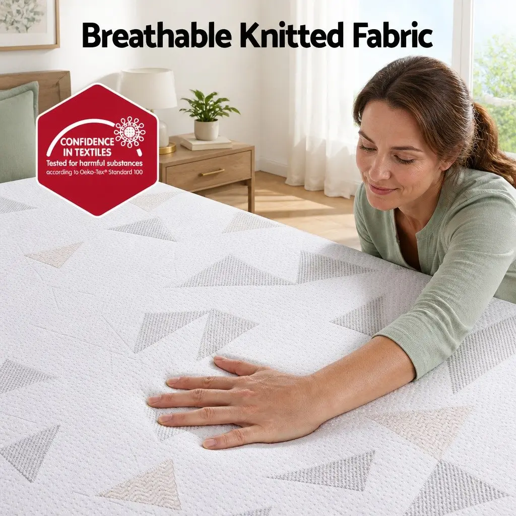 Double Mattress 23cm Pocket Spring Reversible Foam Adjustable Firmness Medium