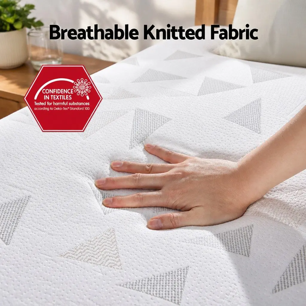 Single Mattress for Bedroom 23cm Pocket Spring Reversible Foam Medium Firm Firm Support