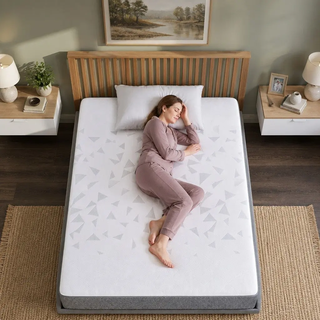 Single Mattress for Bedroom 23cm Pocket Spring Reversible Foam Medium Firm Firm Support