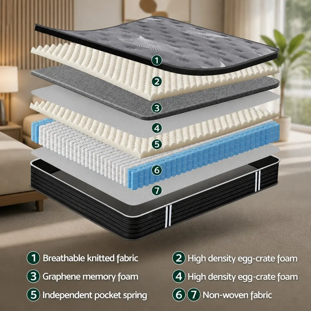 35cm Double Mattress with Pocket Springs