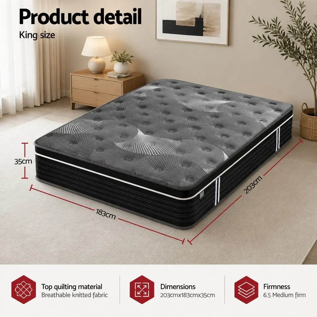 35cm King Mattress with Euro Top