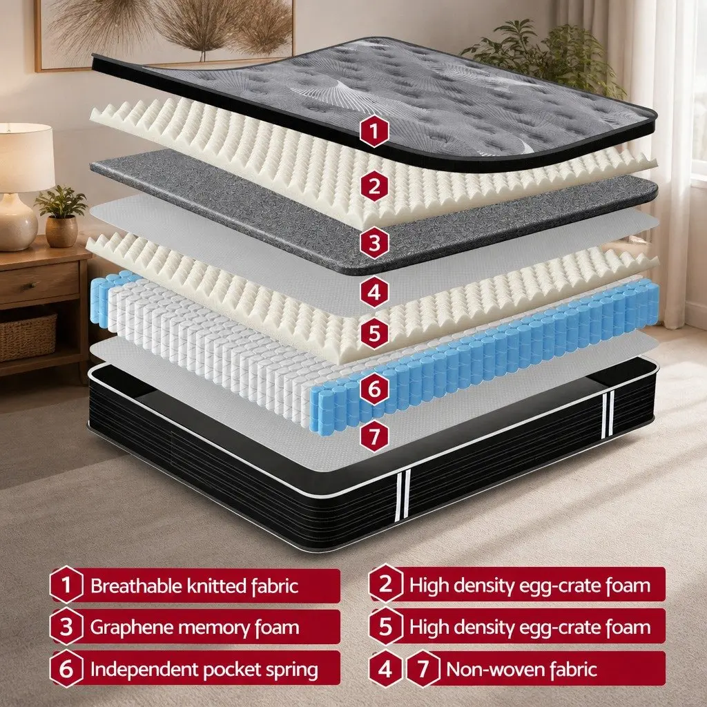 35cm King Mattress with Euro Top