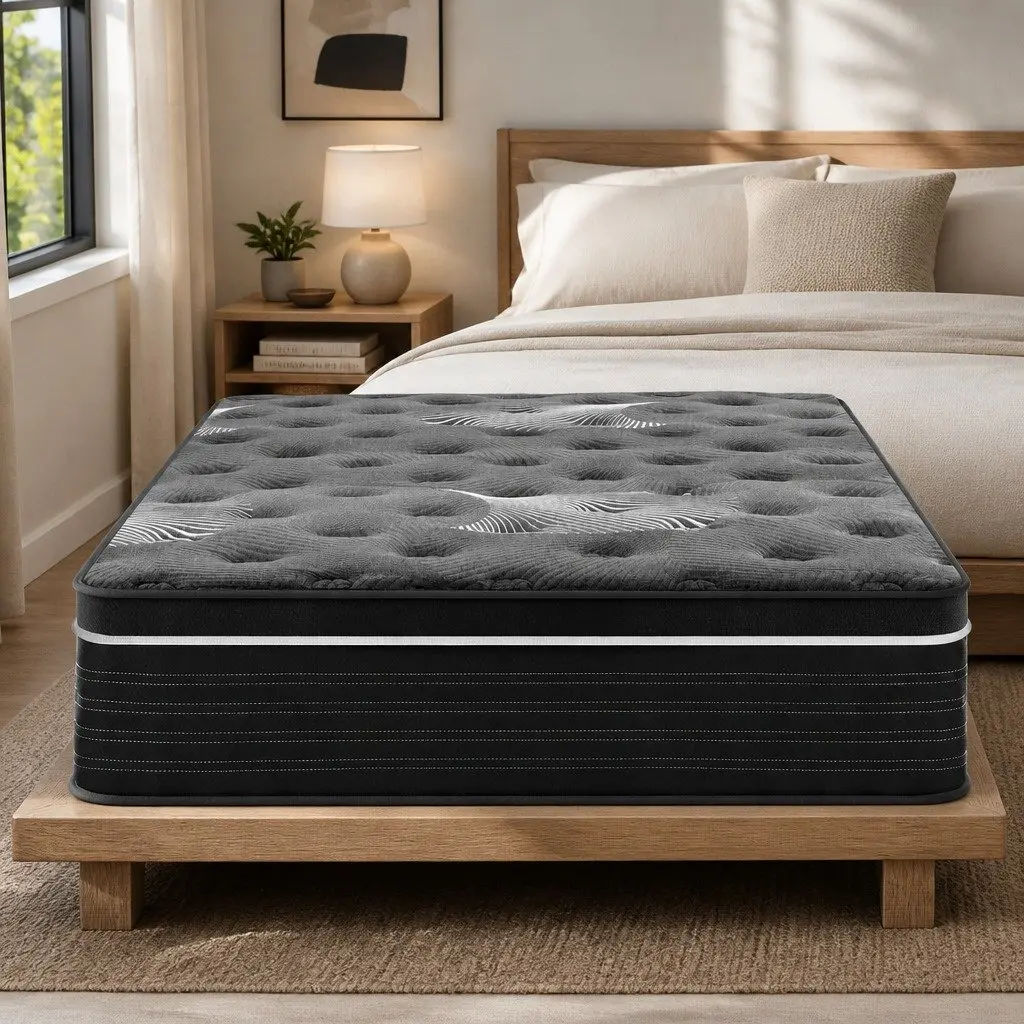 King Single Mattress 35cm Euro Top Graphene Memory Foam Medium Firm Pocket