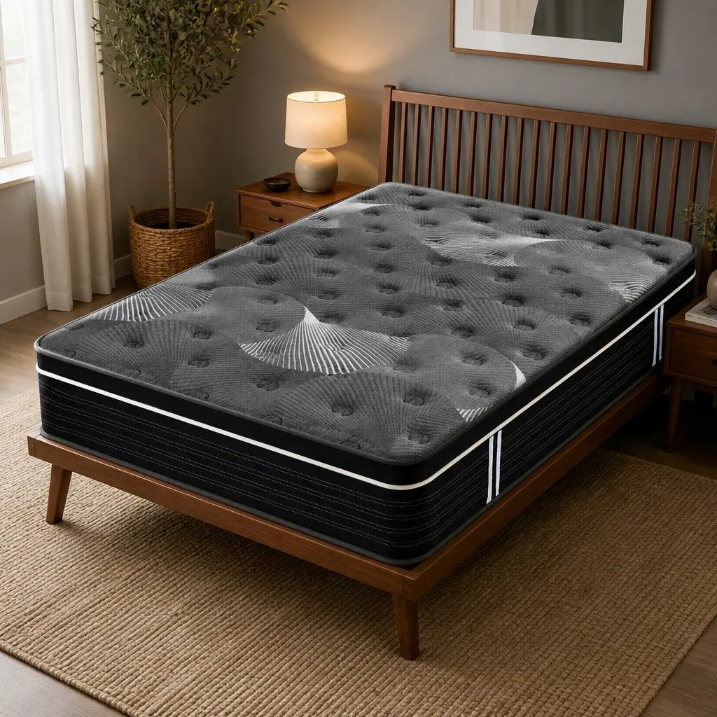 Queen Mattress 35cm Euro Top Medium Firm Pocket Spring Cooling Memory Foam Bed