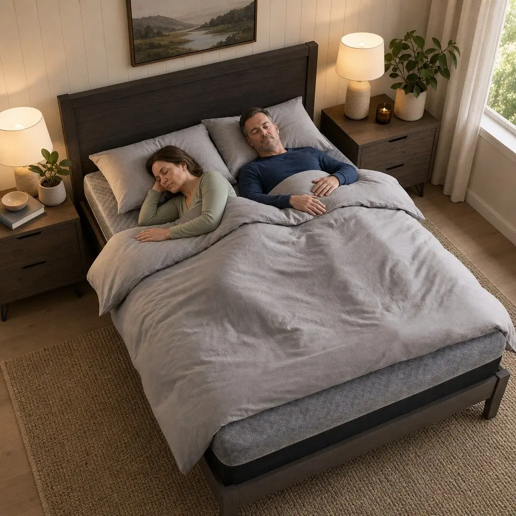 Double Mattress 26cm Firm Pocket Spring Dual Edge Support Grey Breathable