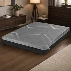 King Size Mattress: 183cm x 203cm, 26cm Thick, Dark Grey