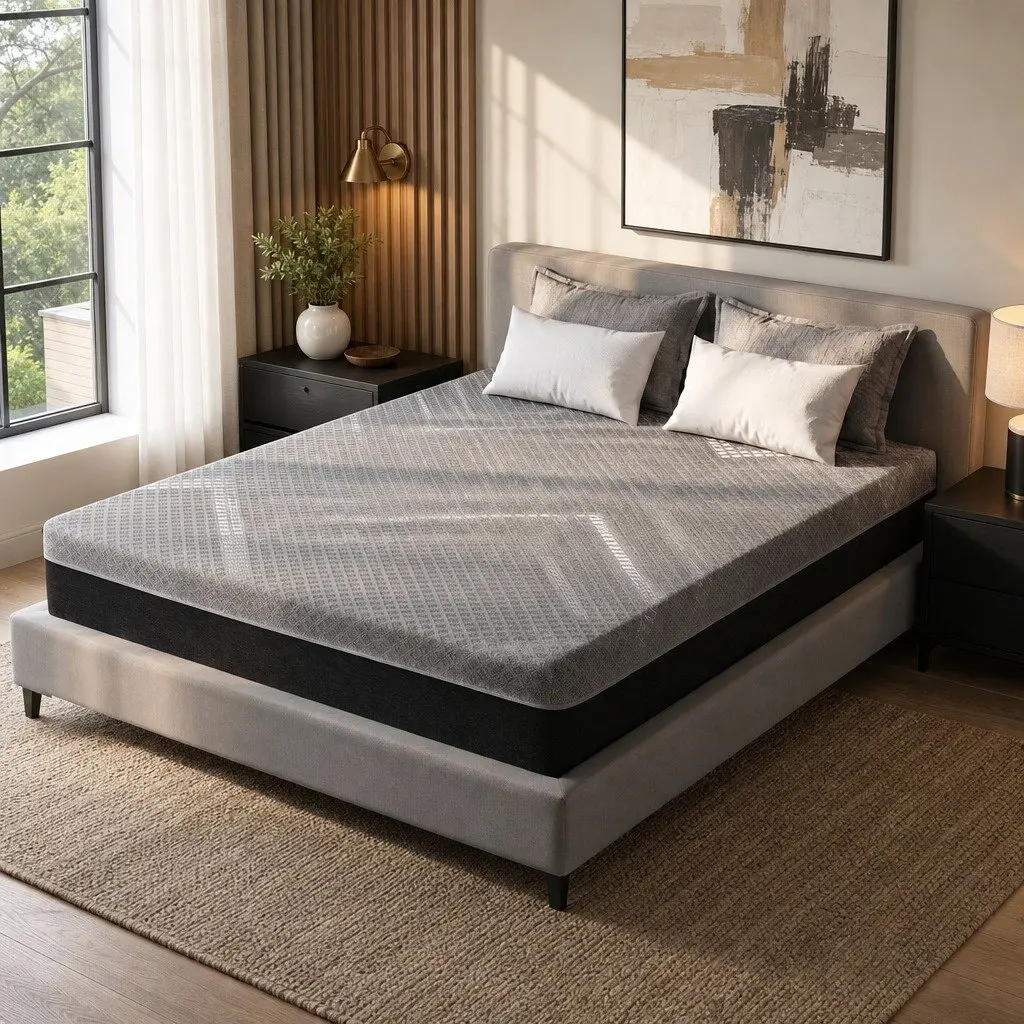 King Size Mattress for Master Bedroom 26cm Firm Pocket Spring Dark Grey
