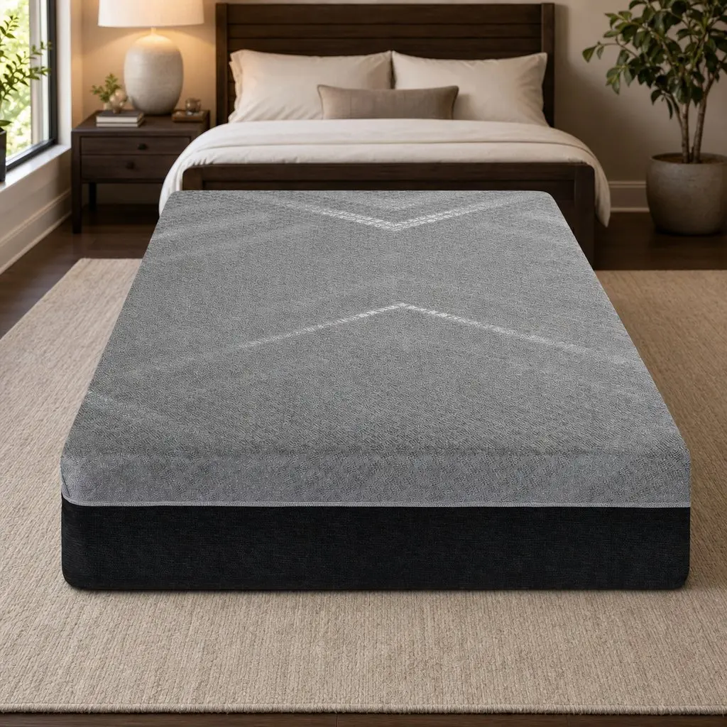 Single Mattress 26cm Firm Pocket Spring Dual Edge Support Dark Grey Bed