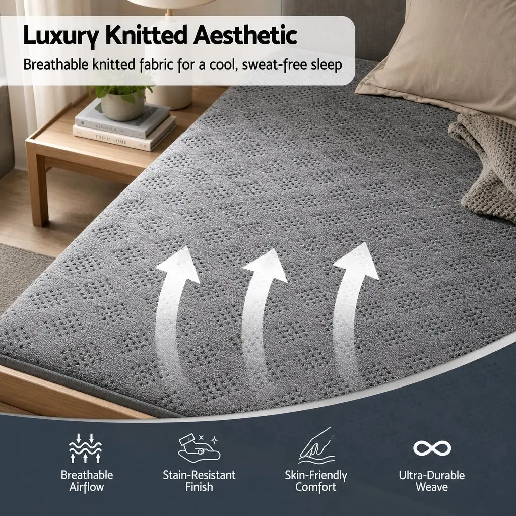 Single Mattress 26cm Firm Pocket Spring Dual Edge Support Dark Grey Bed