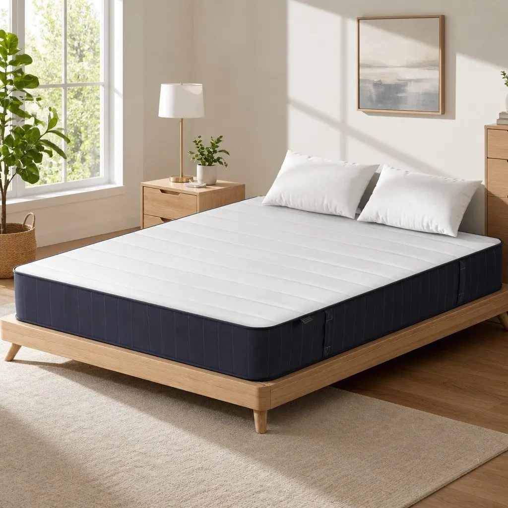 Double Mattress 20cm Firm Support Pocket Spring Tight Top Grey White